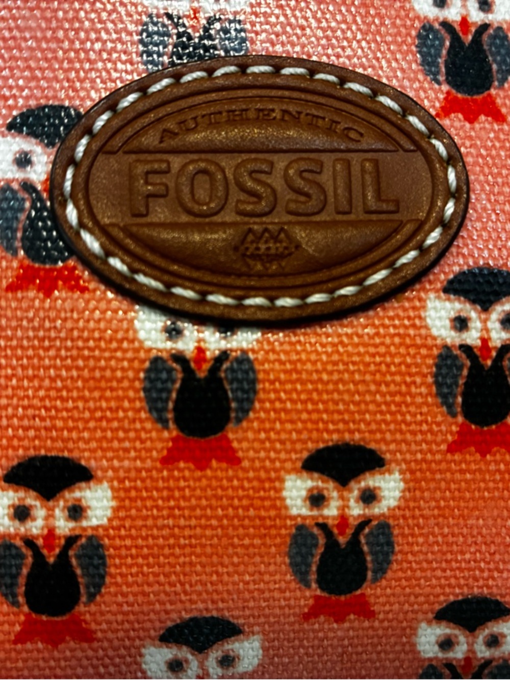Fossil Owl Print Crossbody - Picture 2 of 15